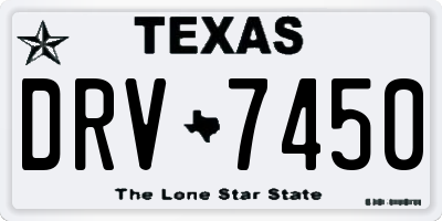 TX license plate DRV7450