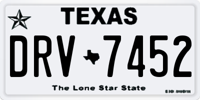 TX license plate DRV7452