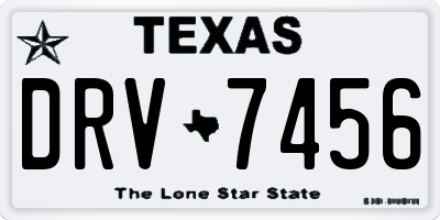 TX license plate DRV7456