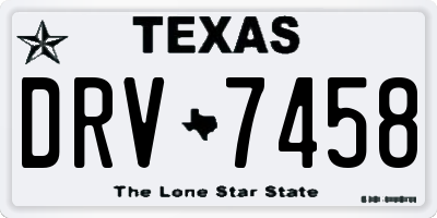 TX license plate DRV7458