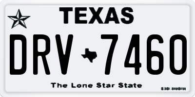 TX license plate DRV7460