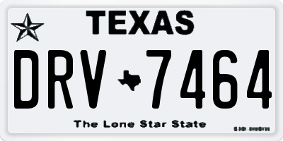 TX license plate DRV7464