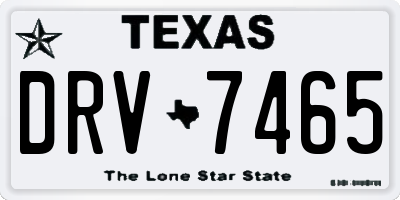 TX license plate DRV7465