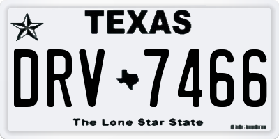 TX license plate DRV7466