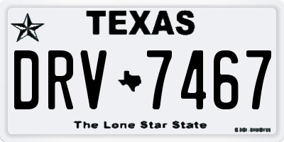 TX license plate DRV7467