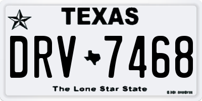 TX license plate DRV7468