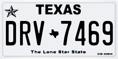 TX license plate DRV7469