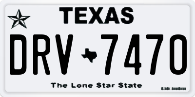 TX license plate DRV7470