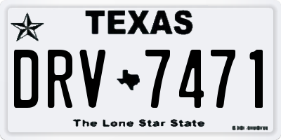 TX license plate DRV7471