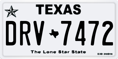 TX license plate DRV7472