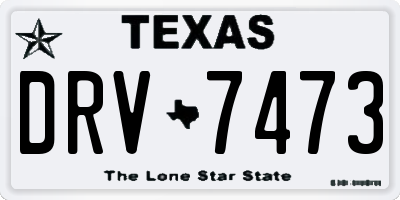 TX license plate DRV7473