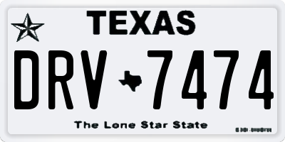 TX license plate DRV7474