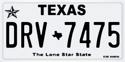 TX license plate DRV7475