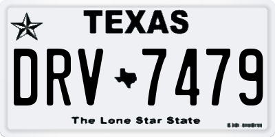 TX license plate DRV7479