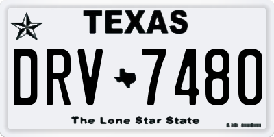 TX license plate DRV7480