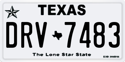 TX license plate DRV7483