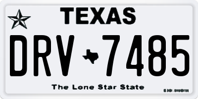 TX license plate DRV7485