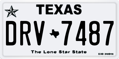 TX license plate DRV7487