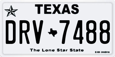 TX license plate DRV7488