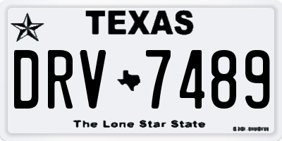 TX license plate DRV7489