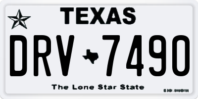 TX license plate DRV7490