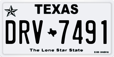 TX license plate DRV7491