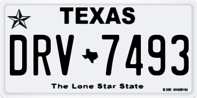 TX license plate DRV7493