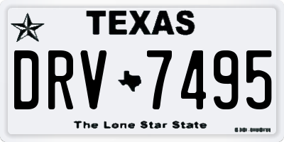 TX license plate DRV7495