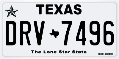 TX license plate DRV7496