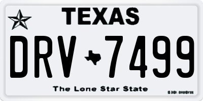 TX license plate DRV7499