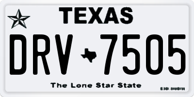 TX license plate DRV7505