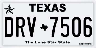 TX license plate DRV7506