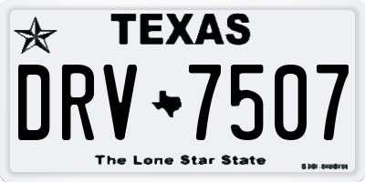 TX license plate DRV7507