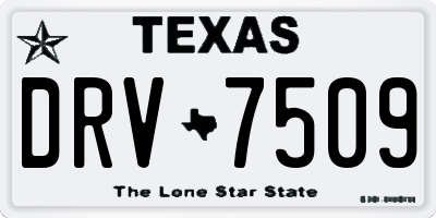 TX license plate DRV7509