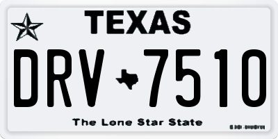 TX license plate DRV7510