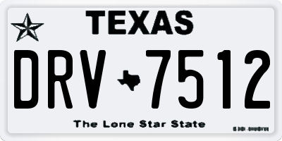 TX license plate DRV7512