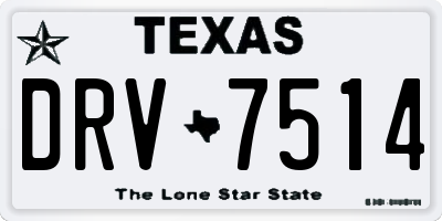 TX license plate DRV7514