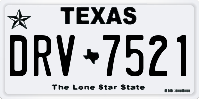 TX license plate DRV7521