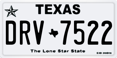 TX license plate DRV7522