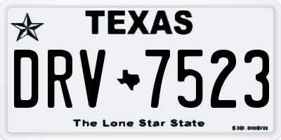 TX license plate DRV7523