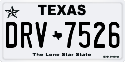 TX license plate DRV7526