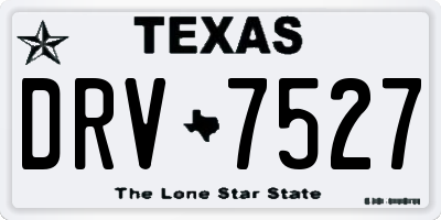 TX license plate DRV7527