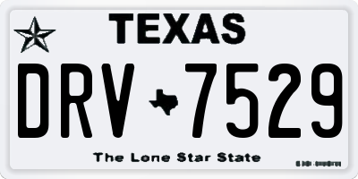 TX license plate DRV7529