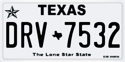 TX license plate DRV7532