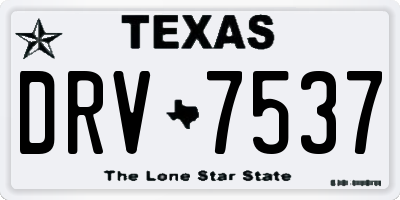 TX license plate DRV7537