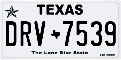 TX license plate DRV7539