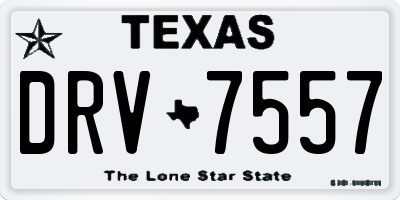 TX license plate DRV7557