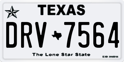 TX license plate DRV7564