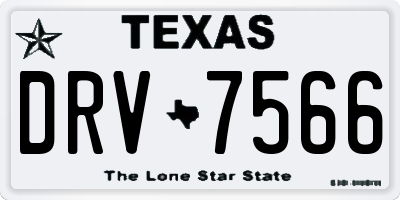 TX license plate DRV7566