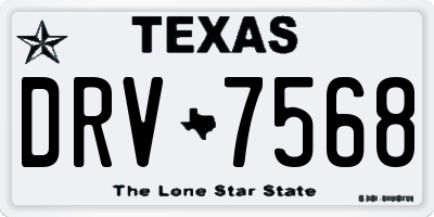 TX license plate DRV7568